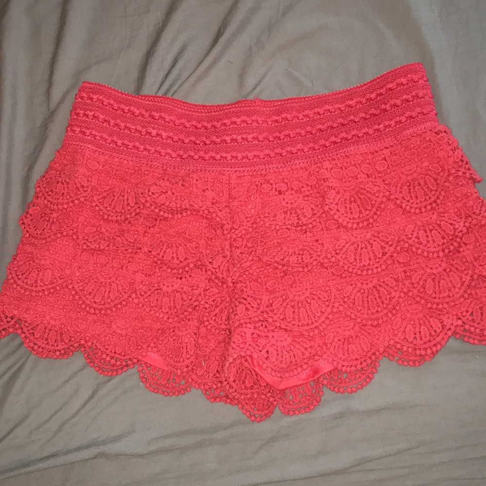 Crochet Knitting Coral Stretchy Short